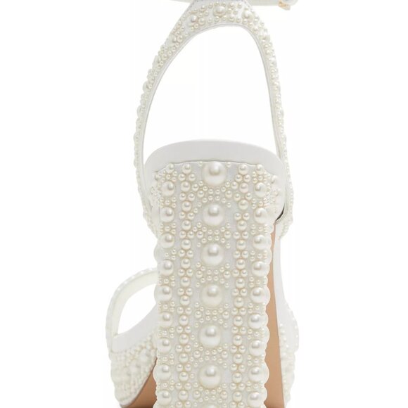 ALDO Womens Lulu Pearl Two Piece Platform Dress Sandals White Size 9 NIB - Picture 4 of 5